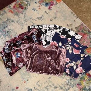 Floral, Velvet junior L/Xl Dresses